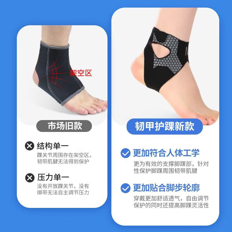 通用运动护踝脚踝防扭伤护具防崴脚恢复固定器脚腕关节绷带保护套 单只装【韧甲护踝】运动防护护踝 S码【31-35码】