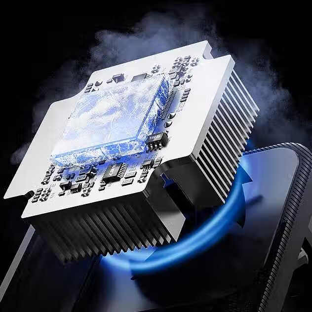 橘之品半导体制冷手机散热器支架外卖员手机降温支架带挡雨帽头盔电动摩托车通用减震导航支架防抖降温 【GW06-手把款】