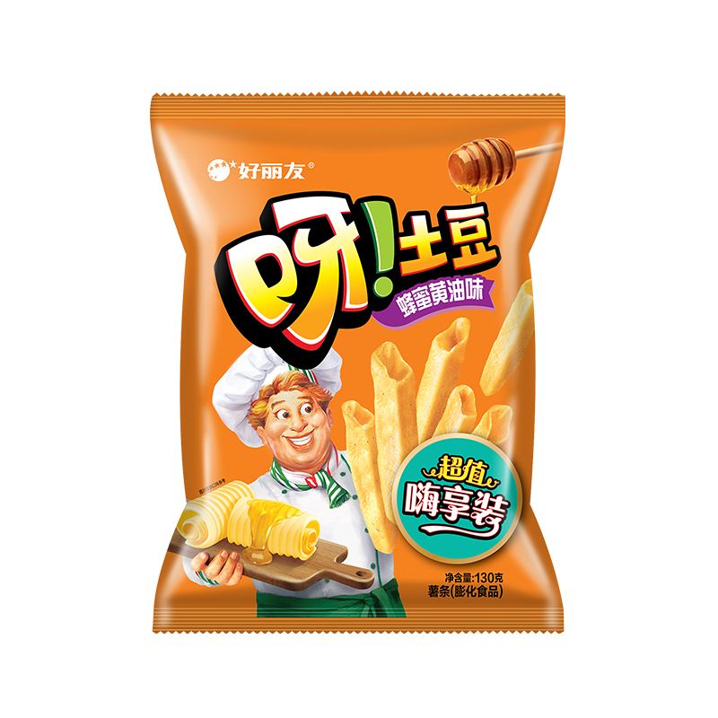 好丽友（orion）呀土豆蜂蜜黄油味130g 休闲零食薯条膨化食品小吃