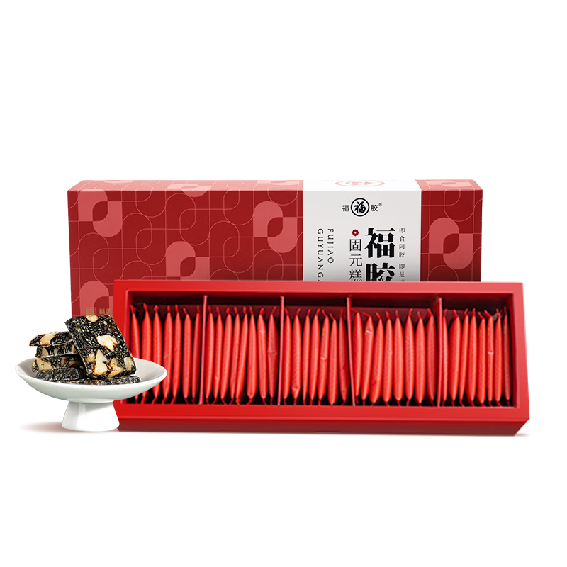 福牌阿膠固元糕200g(5g*40)正宗阿膠糕送長(zhǎng)輩父母禮盒裝東阿鎮(zhèn)中華老字號(hào) 4盒送禮袋