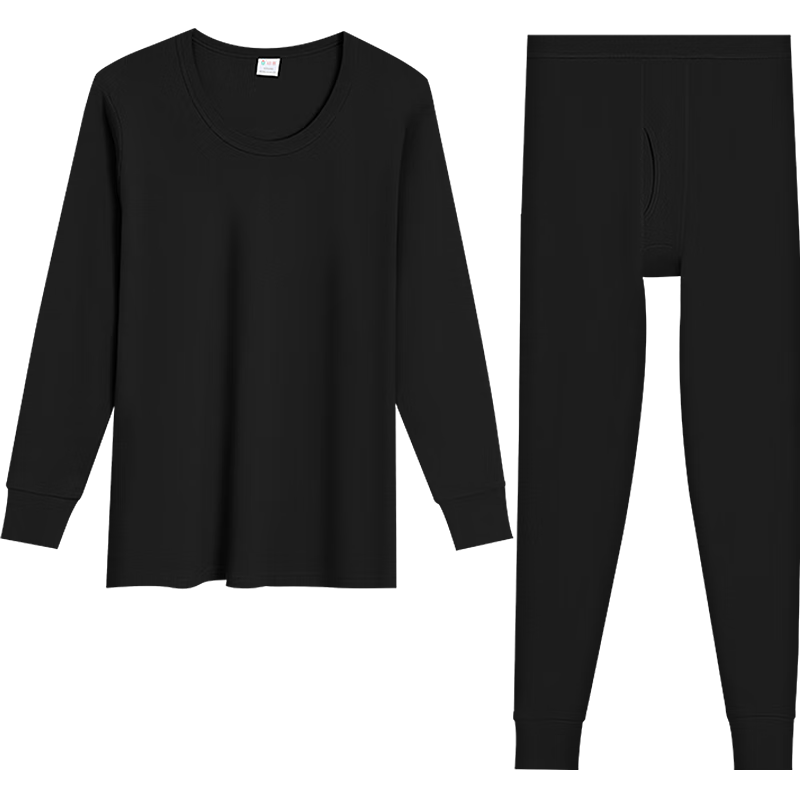 红豆内衣男7A抑菌升级秋衣秋裤纯棉套装圆领薄款打底保暖内衣