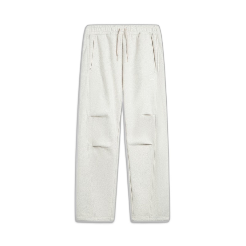 李宁卫裤女子2025秋冬直筒加绒保暖复古百搭伞兵裤运动裤AKLV956