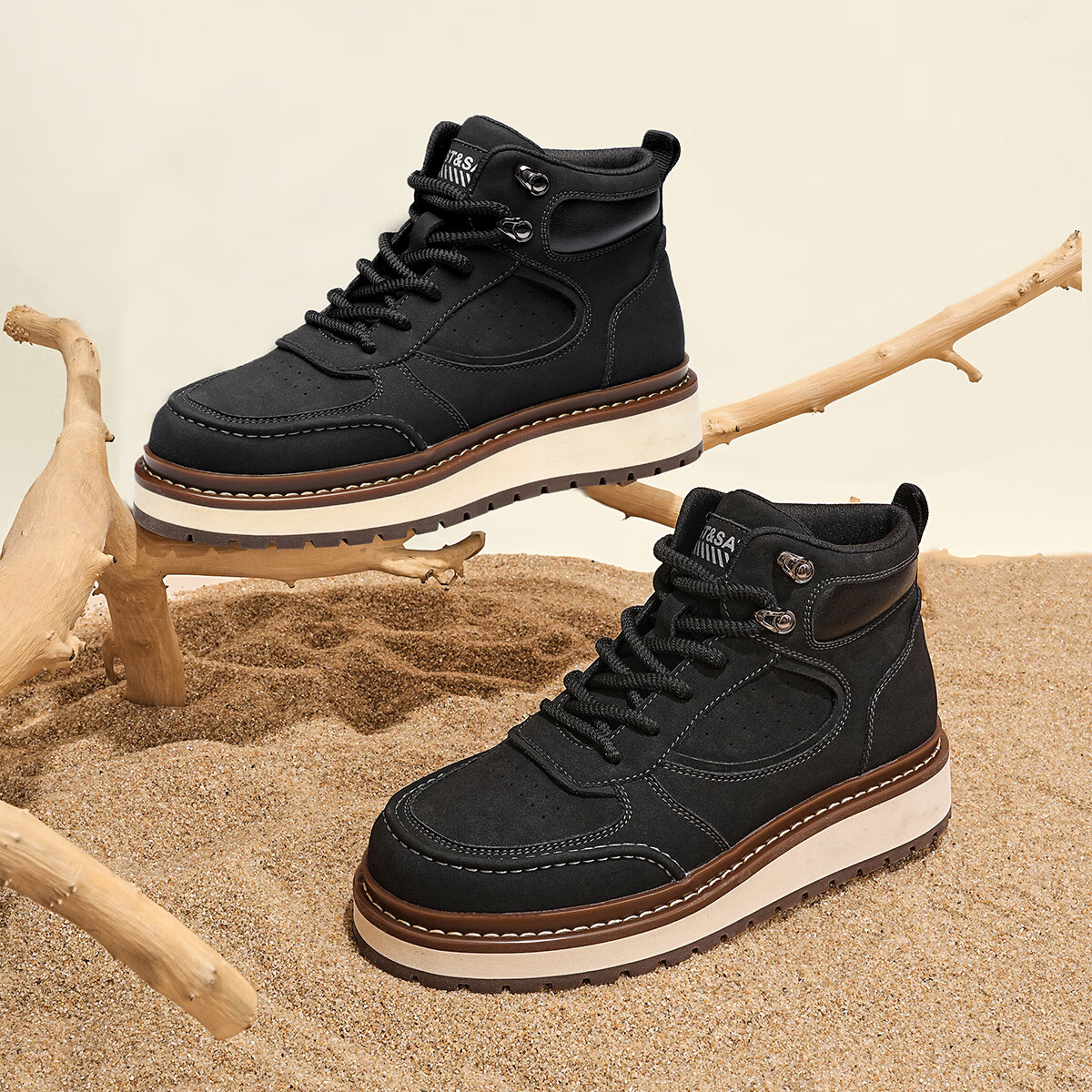 星期六男鞋冬款时尚大黄靴雪地靴百搭马丁靴男工装靴休闲短靴