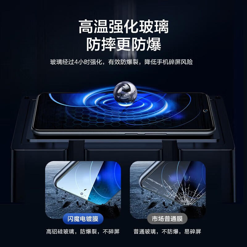 闪魔适用荣耀400pro/300/80GT/Pro钢化膜GT Pro/X40/30/20/V30手机膜20i高清20pro/50se保护贴膜x40GT 荣耀x10【加强版】两片装+神器 贴坏包赔