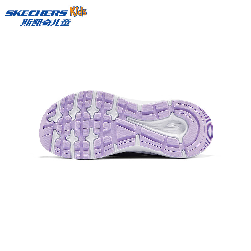 Skechers斯凯奇儿童云跃闪穿鞋专业减震跑步鞋透气运动鞋303985L/404201L 女童/黑色/BLK 36