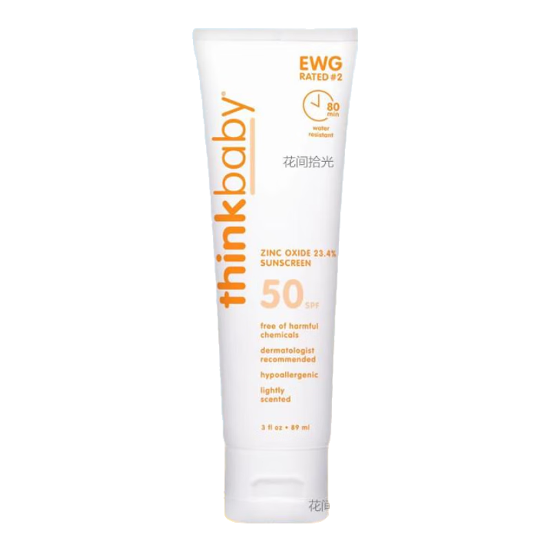 新樂(lè )寶貝新樂(lè )Thinkbaby兒童物理嬰兒寶寶孕婦防曬乳SPF50戶(hù)外海灘防汗水防 thinkbaby防曬霜1瓶