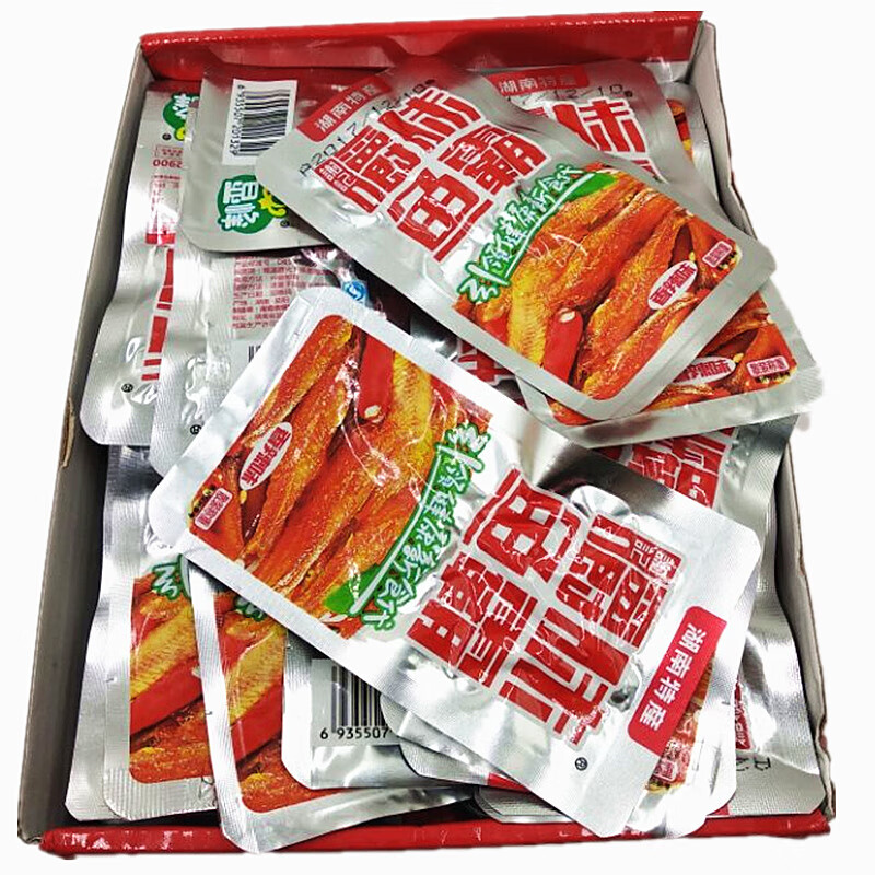 李霸天绝味鱼鱼香辣小鱼仔盒装渔嚼味鱼 香辣味60包