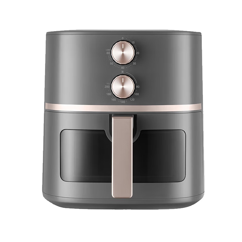 美的（Midea）空气炸锅机新款家用免翻面透明可视大容量空气炸锅不用翻面可视电炸锅微波炉烤箱一体机烤红薯机 【蒸汽嫩烤 透明可视KZE538J5】 5.3L