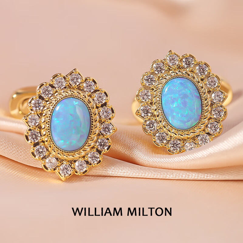 WILLIAM MILTON「海洋之心」意大利风格复古华丽蓝宝石袖扣男士轻奢礼盒 海洋之心