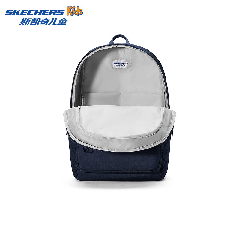 Skechers斯凯奇儿童书包轻便大容量双肩包男女款舒适减负校园书包L325K086 藏青色/002Z 均码