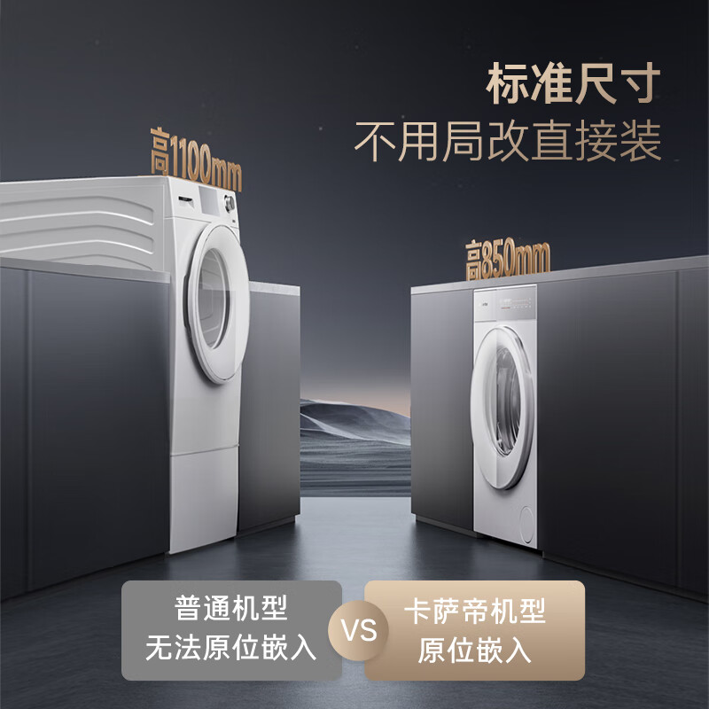 卡萨帝(Casarte)揽光热泵滚筒洗烘13KG 洗衣机全自动 热泵烘干 双擎三变频 家电国家补贴15% CE AB13LWTUWCU1