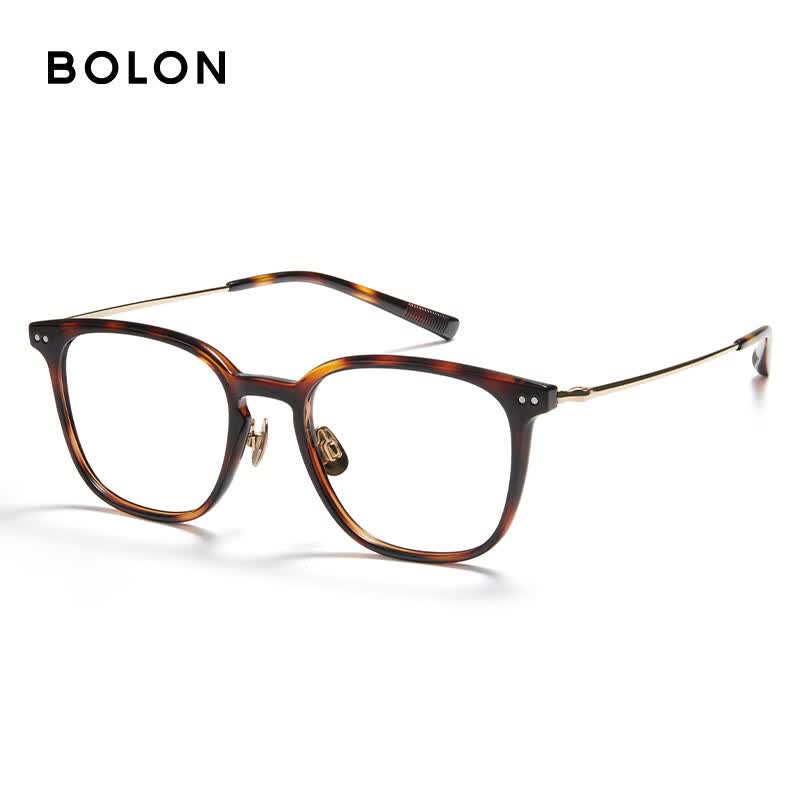 暴龙(BOLON)近视眼镜框 方圆形男女款镜架 暴龙眼镜 BJ5200 精选 B20-玳瑁镜框 配蔡司新清锐1.60铂金膜镜片
