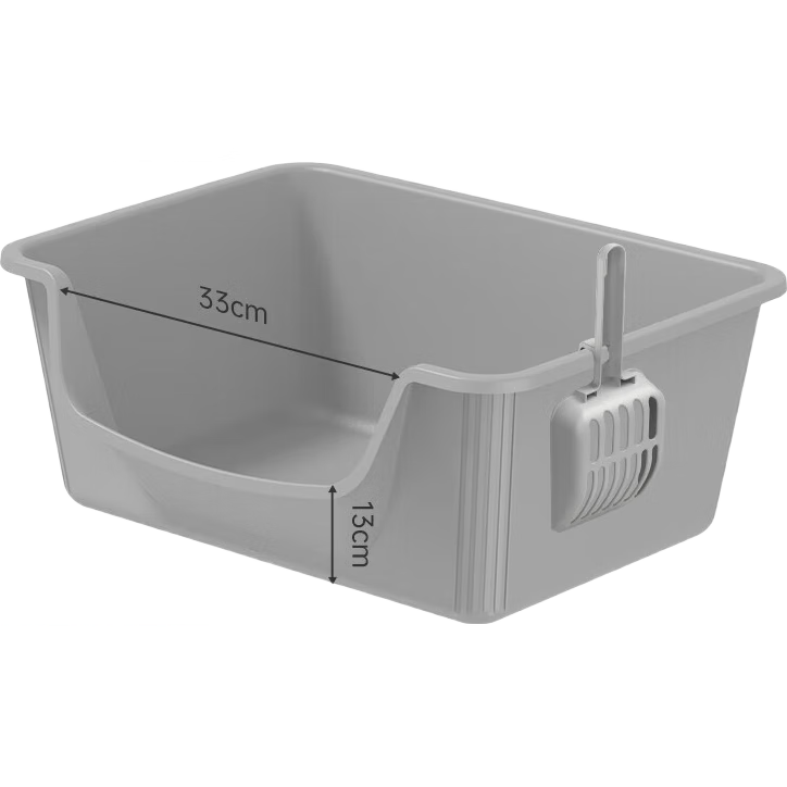 绿优猫砂盆超大号防外溅猫厕所特大防臭幼猫开放式猫砂盆巨大屎盆 新款猫砂盆星空灰色