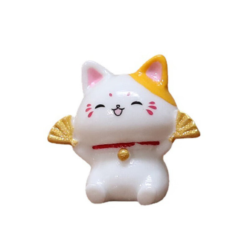【精选厂家】车载猫咪小礼品创意艺术摆件可爱猫趣味工艺品汽车中 动物摆件-招福猫-1个 无规格