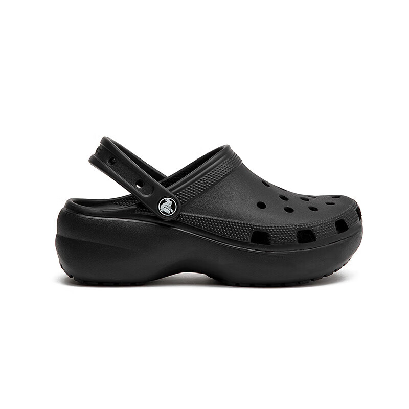 CORCS CROCS卡洛驰新款云朵洞洞鞋女士厚底休闲凉鞋卡骆户外沙滩鞋增高女夏季 云朵黑色 36 (220mm) M4