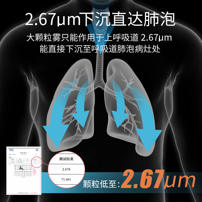 福契医用雾化器成人儿童专业压缩式吸入肺部不适可用操作简单轻音双泵 医用雾化器
