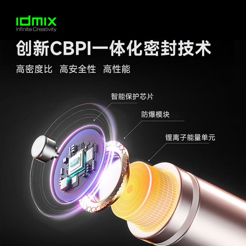 IDMIX充电电池5号锂离子电池套装大容量5号AA锂电池3000mWh快速充电8仓8粒摇控器玩具相机话筒血压计用 混合装4粒5号+4粒7号+8仓充电套装