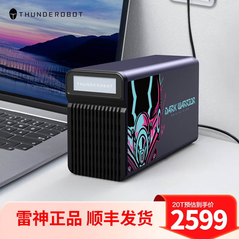 THUNDEROBOT雷神3.5英寸企业级大容量移动机械外置储存双盘位20T桌面存储RAID 3.5英寸移动机械硬盘 顺丰发货 20TB