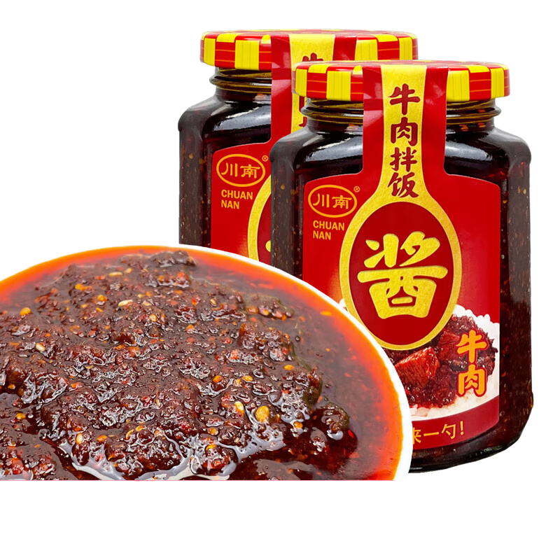 川南牛肉拌飯醬213g香辣豆瓣醬特麻辣牛肉醬火鍋蘸醬調(diào)味醬干碟料 牛肉拌飯醬6瓶