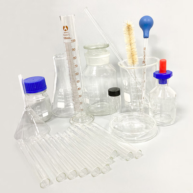 云程玻璃器皿+錐形+燒瓶瓶+實(shí)驗室+膠頭儀器+燒杯+滴管用品試管（50）