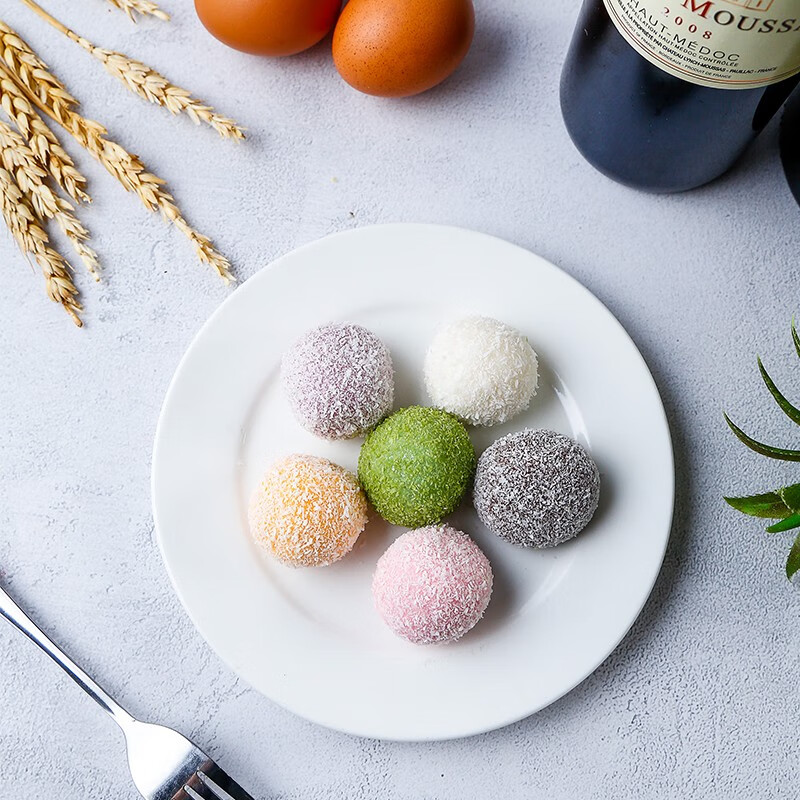 维霆日式雪媚娘糯米糍洋风椰蓉麻薯团甜品点心咖啡茶歇商用 原味(10个