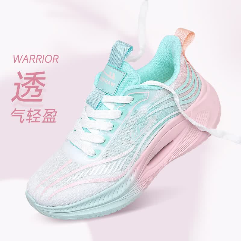 回力女鞋运动鞋女网面透气2026新款夏季轻便软底鞋子女薄款跑步鞋 白绿粉【网面款】 35 (225mm)