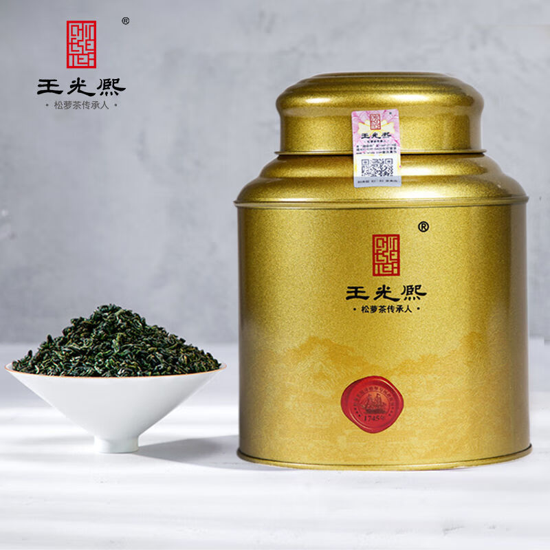 王光熙綠茶2025新茶特級高山茶濃香炒青松蘿茶250g金罐伴手茶禮送禮長輩 松蘿金罐