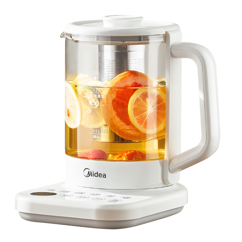 美的（Midea）养生壶 1.5L全自动大口径煮茶壶 24小时预约电热水壶预约保温烧水壶花茶壶多档恒温煮茶器 【带茶篮】YS15P-Y2 1.5L 75.65元(含国补)