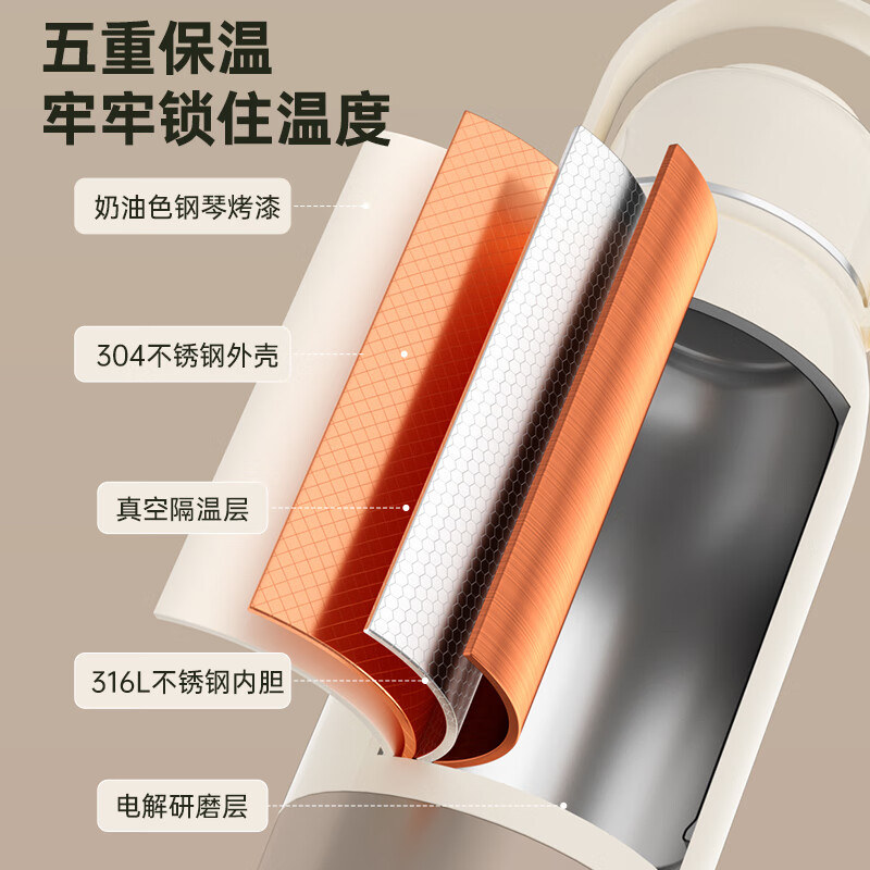 JIEXG德国烧水杯电热水杯 便携式烧水壶旅行加热水杯电热水壶户外烧水壶恒温保温加热杯 0.6L 【升级真空保温保冷】六档调温+316内胆