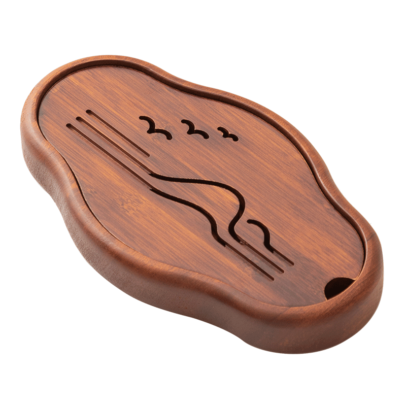 豪峰家用整块全实木花梨木小型干泡茶盘蓄水茶台茶海茶托盘送伴手礼物