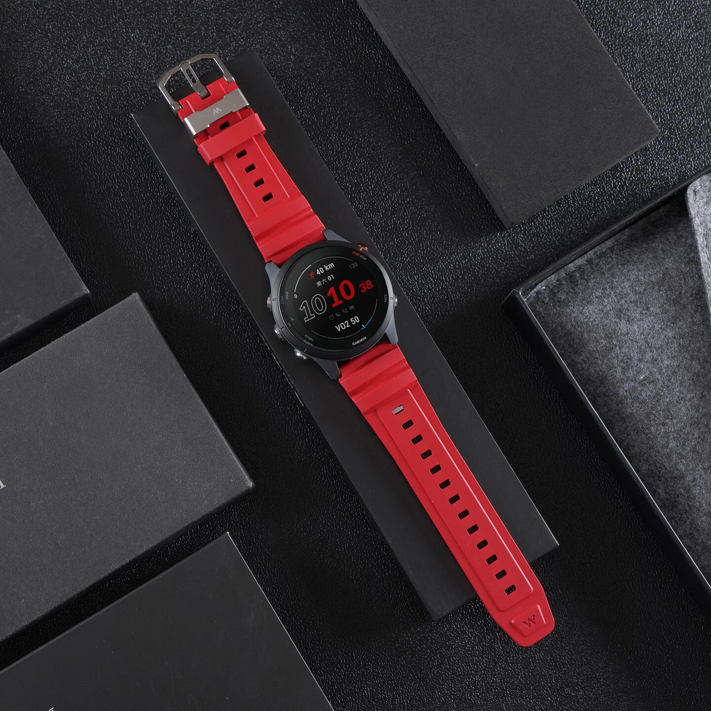 watchbond适用高驰手表COROS PACE4/PACE3表带Apex4/2Pro/Pace Pro/pace4氟橡胶运动腕带智能运动跑步表腕带 FKM氟橡胶-野径版-钛合金扣-朱砂红 高驰PACE4/3/Apex4/2Pro-22mm 京东折扣/优惠券