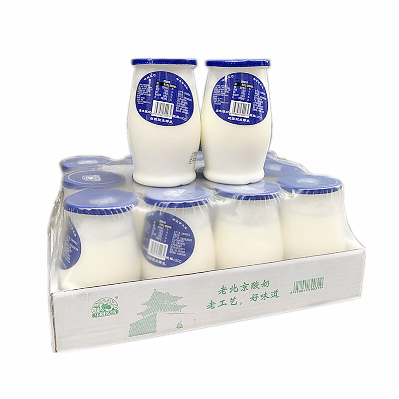 茗仟(mingqian)华明牧场原味酸奶180g*10瓶传统工艺老北京风味凝固型