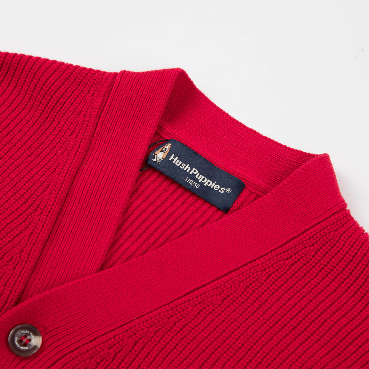 暇步士(Hush Puppies)童装儿童男大童2025秋季新款时尚童趣贴布绣马术系列开身线衣 经典红 130 cm