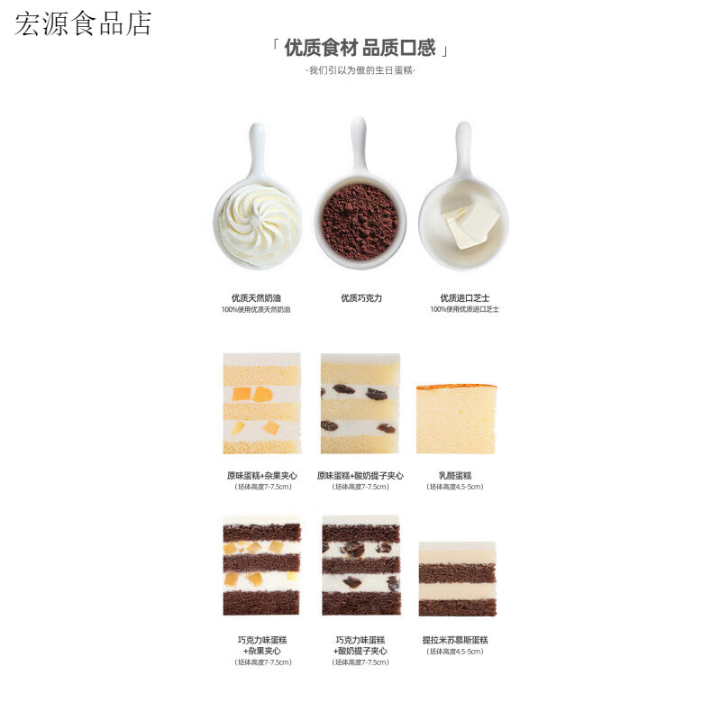 味多美蛋糕-熊貓樂(lè)園蛋糕 -兒童生日蛋糕動(dòng)物奶油六環(huán)里送 原味+奶油雜果 15cm