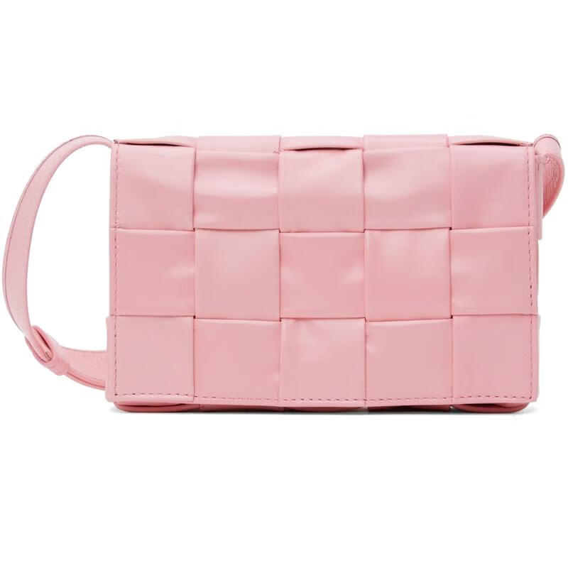 寶緹嘉（BOTTEGA VENETA） 奢侈品 男士 粉色小號 CASSETTE 斜挎包肩包 Ribbon/Silver 均碼