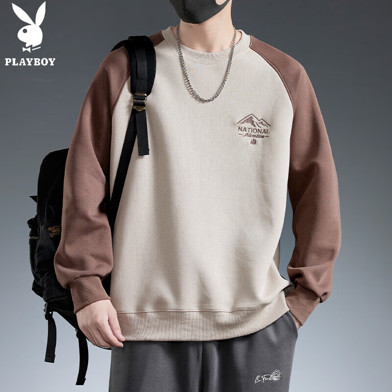 ���ڲ�������������;PLAYBOYԲ���������ذ���ʽ2025���ﶬ���޼Ӻ�������ͷ��װ���³��� 1007��ɫ ������װ�� M (100-120��)