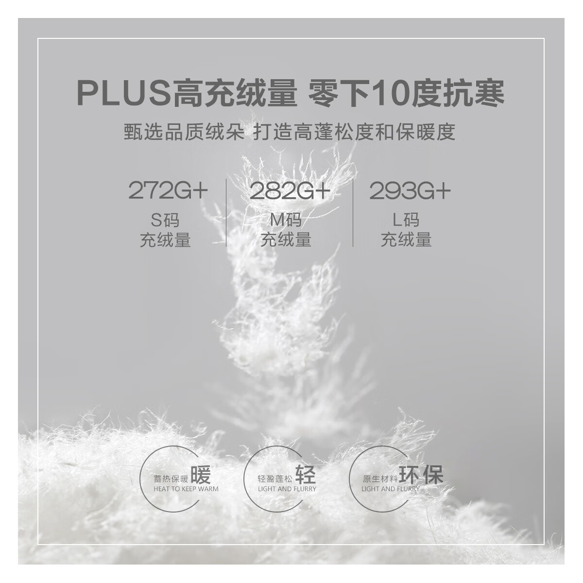 CHIC VEN 冬季新款极简连帽长款羽绒服女轻盈过膝防寒保暖外套女chicven 信鸽灰 S （43-55公斤）