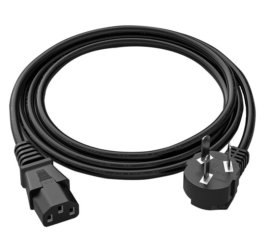 晶华好物热门电源线品字尾1.5米1.8米一平方电饭煲三脚插三芯AC电 国标黑色1M