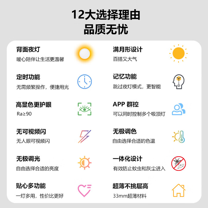 RIGHTWAY卧室灯led吸顶灯儿童房间灯卧室灯具主卧灯护眼智能带遥控2025款 主灯+背面夜灯-40cm(10-20㎡) 10-20㎡