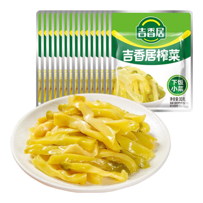 吉香居 鲜香榨菜  咸菜丝下饭菜 吉香居榨菜30g*15袋