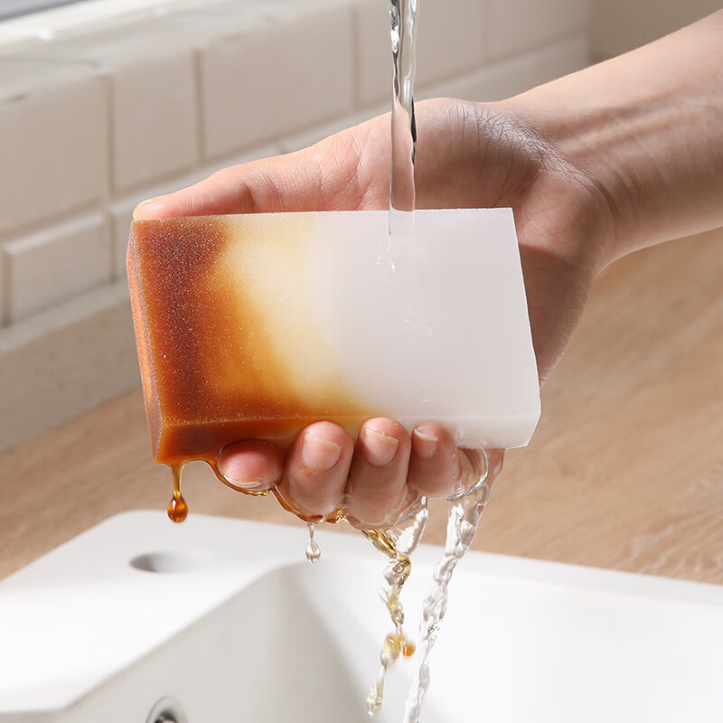 美丽雅 海绵魔力擦 擦锅洗碗去污百洁布除垢清洁擦 20个装