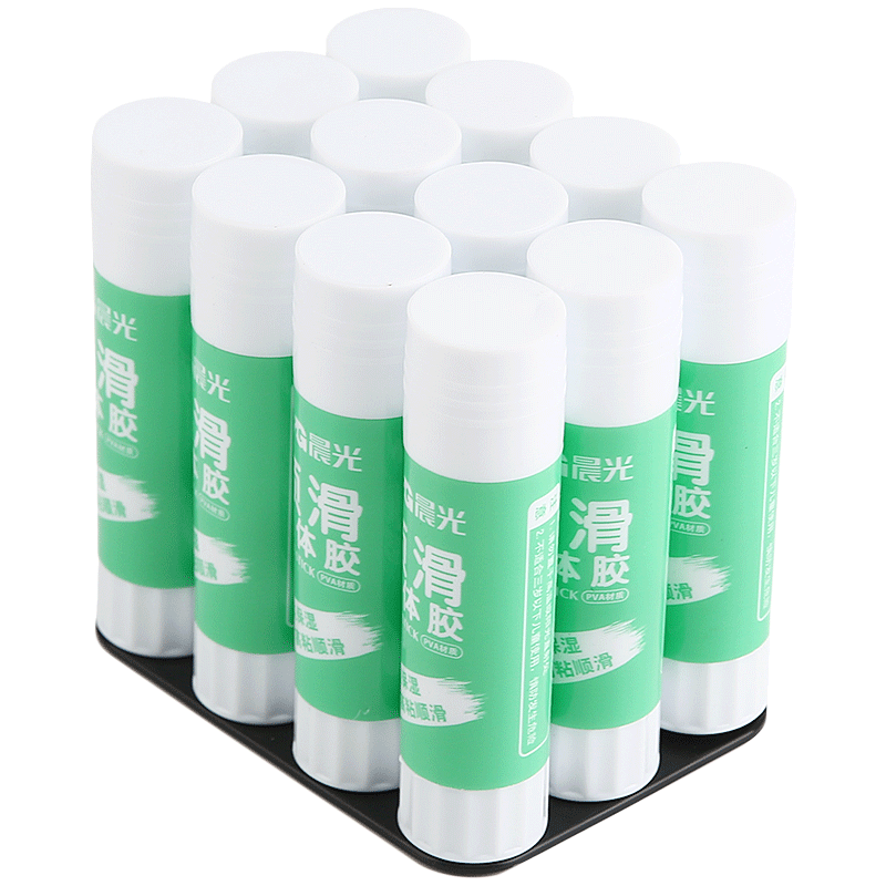 晨光(M&G)文具21g高粘度顺滑PVA固体胶水/胶棒 快干耐用 学习生活手工胶棒  办公用品 12个/盒ASGN7104