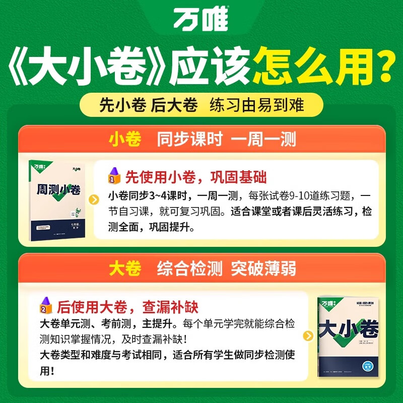 2026万唯大小卷七年级上下册八年级九年级试卷测试卷全套人教版北师外研版初中同步教材语文数学英语物理化学生物政治历史地理小四门中考万维教育 八年级下册 地理+生物【人教版】