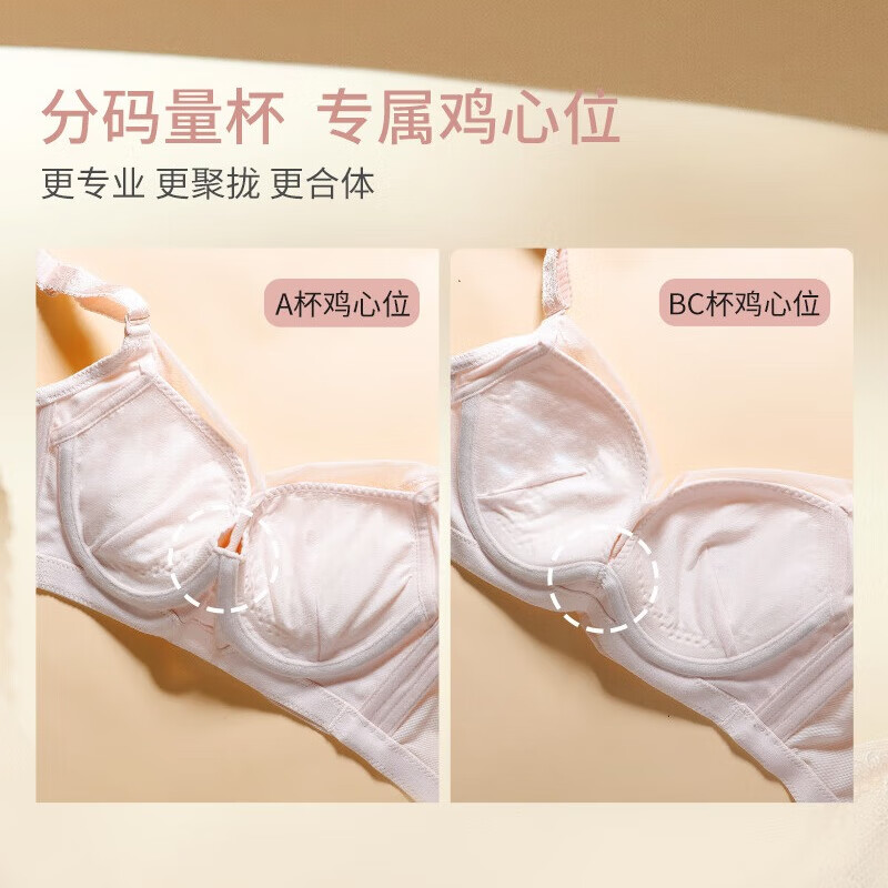 夏.娃.之.秀小胸显大聚拢上托软支撑聚拢侧收副乳防下垂文胸罩夏季包容女内衣 仙女粉 85C /38C(薄杯约1CM)
