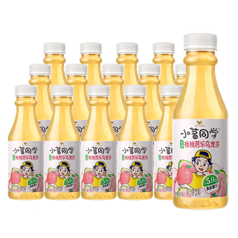 统一 小茗同学 冷泡茶青柠红茶冰橘绿茶480ml*15瓶整箱果味茶饮料 【新口味】桃桃芭乐乌龙茶480ml*15瓶【整箱】