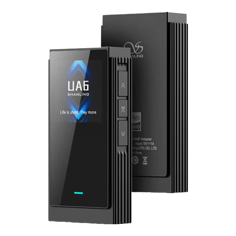山靈(SHANLING)UA6小尾巴解碼耳放hifi解碼器音頻放大器 TYPEC可換線(xiàn)4.4mm+3.5mm 內置220mAh鋰電池 黑色