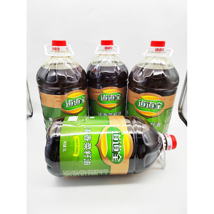 道道全濃香菜籽油5L*4桶整箱非轉(zhuǎn)餐飲商家用炒菜食用油植物油菜籽 【5L*4桶】