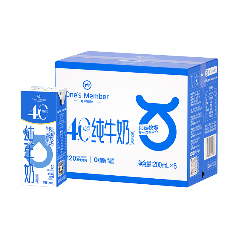 1�Ż�Ա�꣨One's Member��4.0g���� ��֬��ţ�� 200ml*6�� ����װ ����ר��