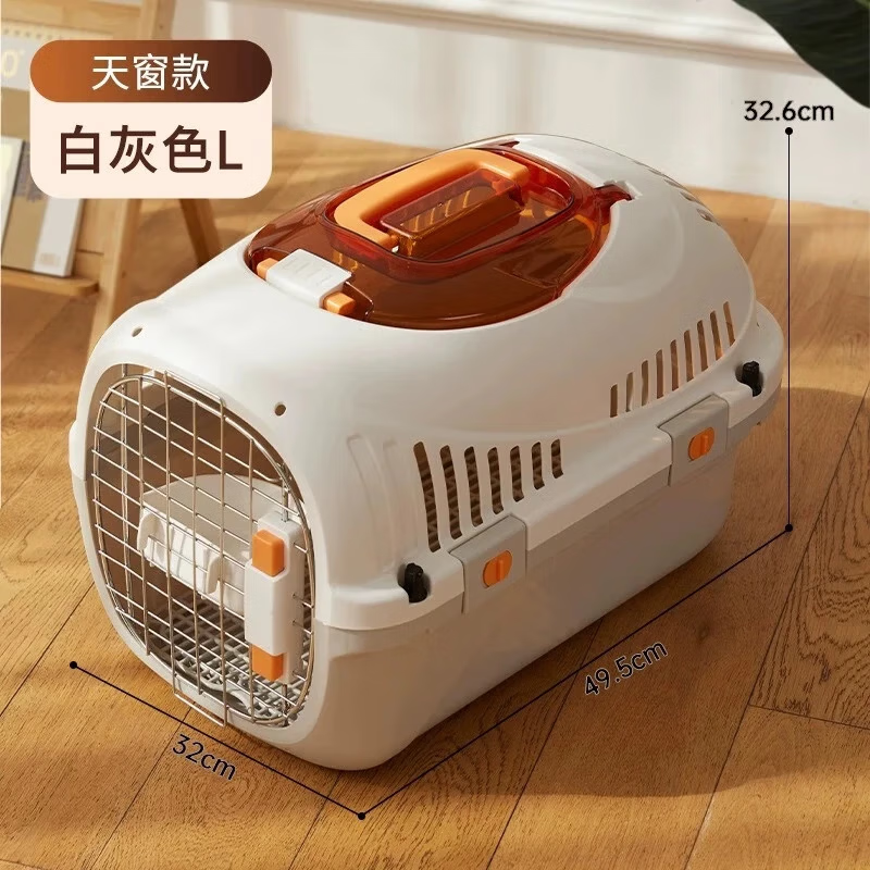 KimPets猫包航空箱猫咪便携外出防应激猫箱宠物狗狗车载托运太空舱笼狗笼 升级pro托运版有天窗 送挂碗+隔尿板（20斤内）