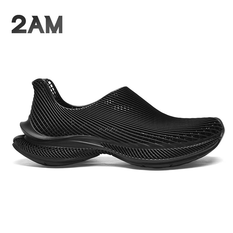 2AM· EVOLVE 4D一体成型休闲鞋透气运动健步鞋春夏款3D打印鞋 石墨黑 39